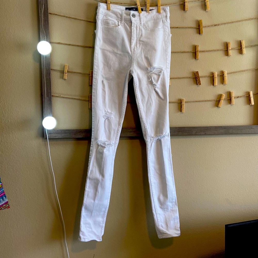 Hollister White Junior jeans